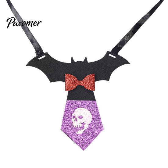 Spooky Lawn Statue Apparel Halloween Porch Goose Bib, Felt Decorative Bandana Ghost Spider Bat Soft Bib Skull Outdoor Yard Accessory for Garden