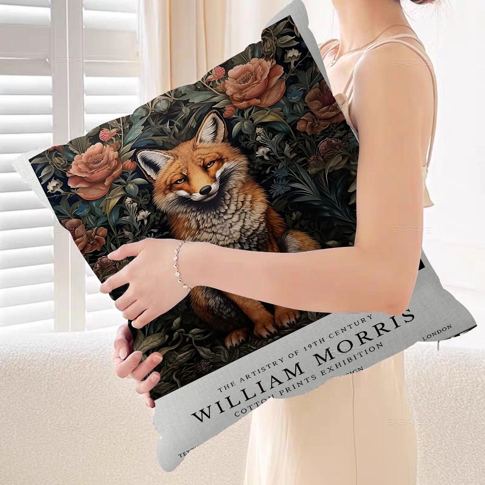 Neutral William Morris Pillow Gift Home Office Decoration Bedroom Sofa Car Cushion Cover Case 45x45