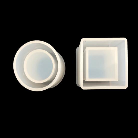 DIY Resin Pen Holder Mold Cube Cylinder Epoxy Resin Silicone Molds for DIY Flower Planter Pot Pen Holder Makeup Brush Organizer