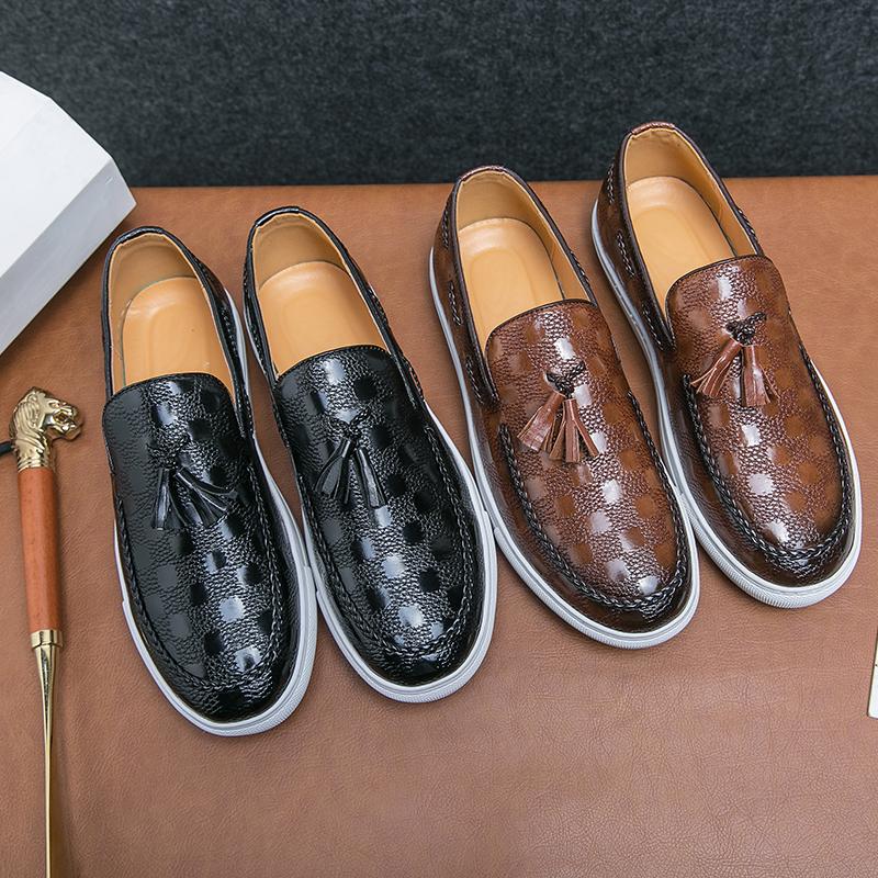 Fashion Leather Shoes Casual Business Shoes for Men Dress Tenis De Hombre Moccasins Mokasin Tenis Caballero Designer