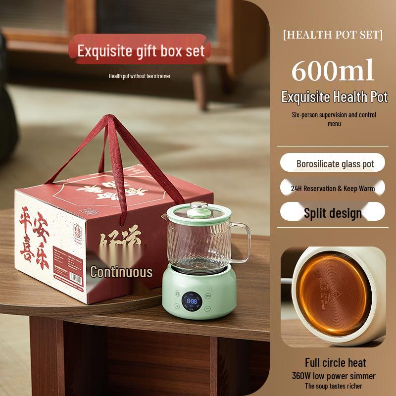 "Multifunctional Glass Tea Kettle with Constant Temperature for Office Use"