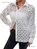 Spring 2026 Lace V-Neck Long Sleeve Women's Blouse