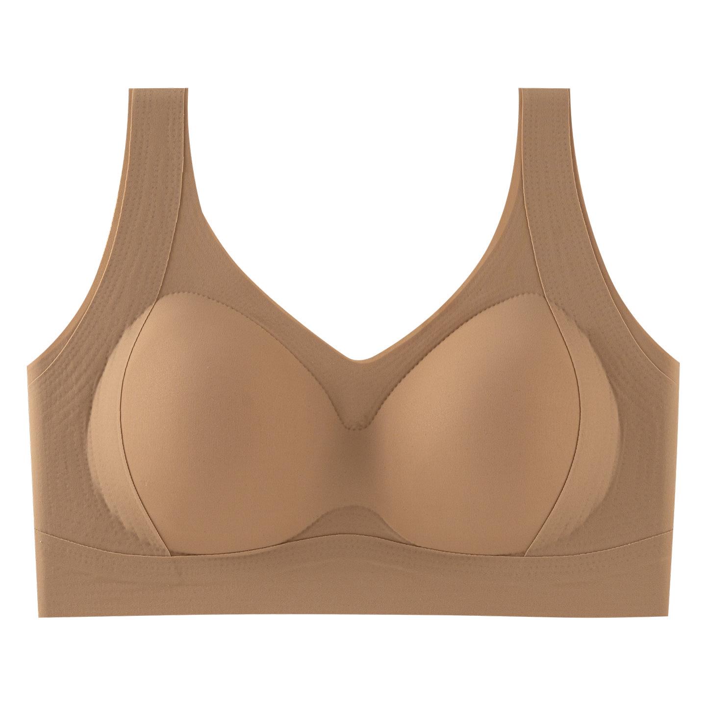 Женский бесшовный бюстгальтер пуш-ап: Бесшовный, Ударопрочный, Жилетного типа для маленькой груди XL [120-140 jin]