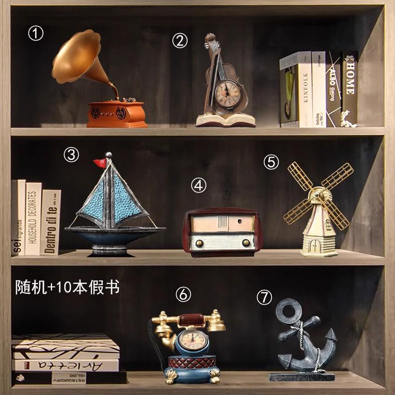 European-Style Table Clock with Violin-Shaped Ornament,Decorative Art Piece for Living Room,Office Desk,and Wine Cabinet