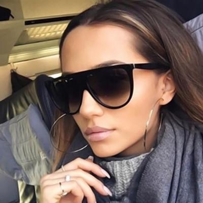 New Vintage Oversized Sunglasses Women Brand Big Frame Sun Glasses Female Designer Ellipse Eyewear UV400 Oculos De Sol