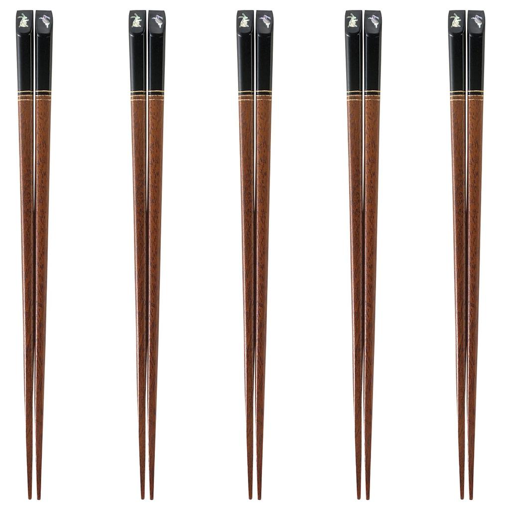 Happy Set of Made In PID5699 J-kitchens Chopsticks, 5, Material Wood, Chopsticks, Japan,