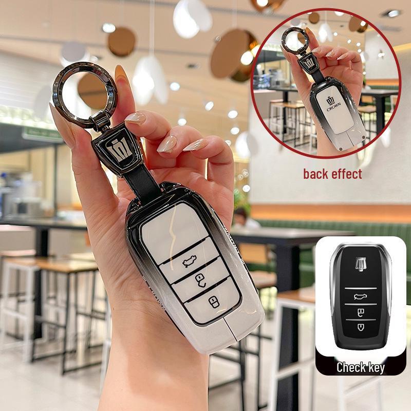 Toyota Crown 14th Gen Key Case: Premium Metal Buckle Shell