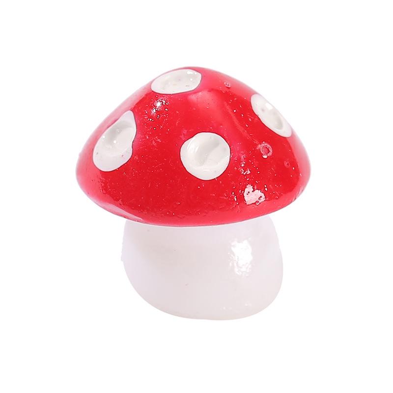 Resin Miniature 6-Color Mushroom Ornaments for DIY Jewelry and Micro Landscapes