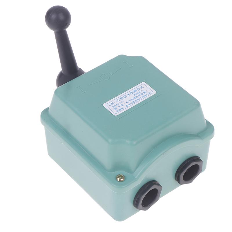 

1 Pcs Forward Stop Reverse Motor Waterproof Switch Changeover Switch Qs-15A Changeover Switch 380V зелений