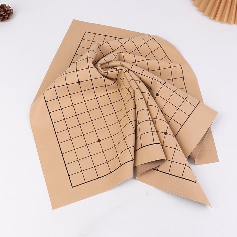 Double-Sided PU And Plush Checkboard Old Game Foldable Go Game Chessboard Weiqi Checkerboard Board Game For 53*61CM