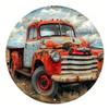 Retro Round Metal Tin Signs D Flat Cars Truck Decor Pattern Nostalgic Iron Painting Novelty For Cafe Bar Man Cave Wall Decor