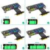 10CM Fast Speed M.2 NGFF NVME SSDs To PCIE 4X Extension Cable with Cooling Fan LED Magnetic Pad