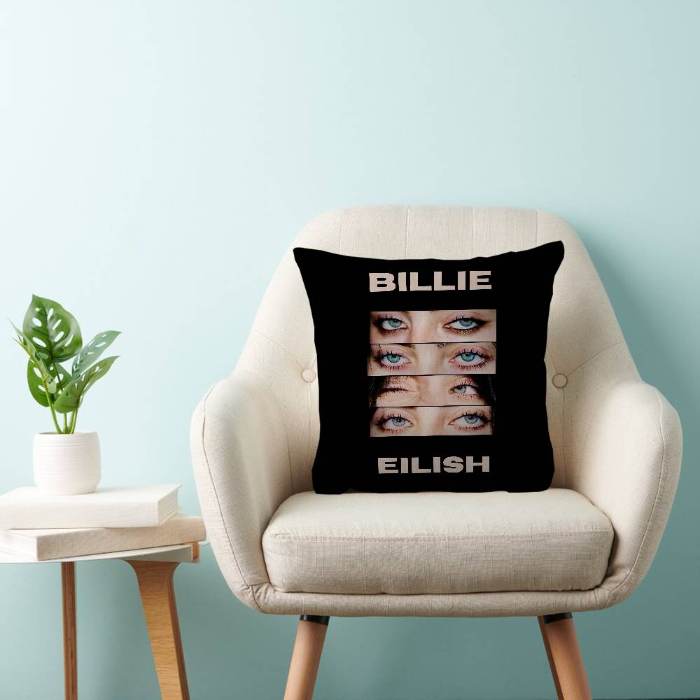Hot Singer B-Billie E-Eilish Maple Design Cushion Cover Happy Autumn Harvest decor Holiday Decorati Pillow Cover
