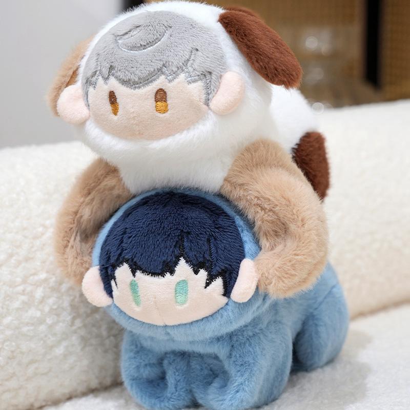 Neue zwei Welpen Pop Ring süße Plüsch Spielzeug Spaß Puppe Kinder Armband Panda Wasser Meerschweinchen männlich und weiblich Geburtstagsgeschenk