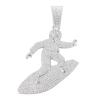 European and American Alloy Jewelry Skateboard Youth Full Diamond Pendant, Men's Hip-hop Style Personalized Accessories Necklace