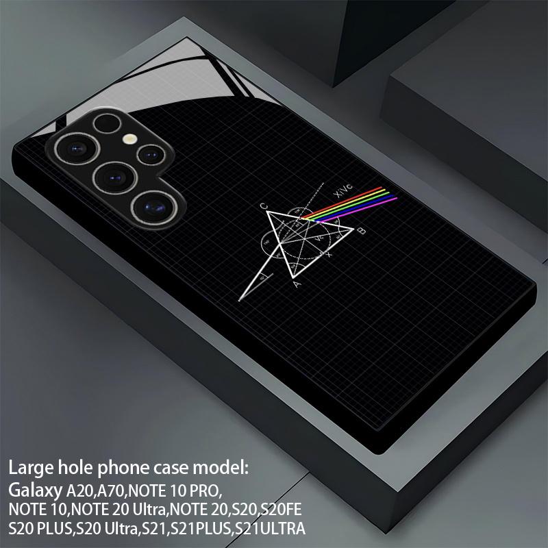 Optical Prism Pattern 2D Phone Case for Samsung S26 S25 S24 S23 S22 S21 S20 A56 A36 A16 - Glass Protective Cover
