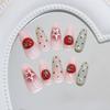 Three-dimensional ice crystal tomato gradual change polka dot stars ins wind removable wearing armor 30 pieces press on nails