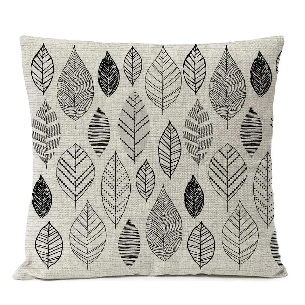 Home Decorative Throw Pillow Rustic Geometric Floral Pillow Cover Multicolor Flower Pillow Case Sofa Cushions 4545cm