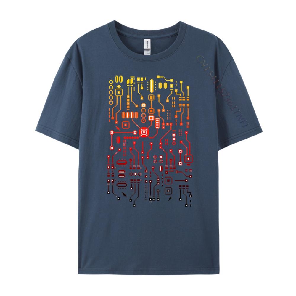 Engineer Computer Circuit Board Engineering Cpu Binary Streetwear Men Short Sleeve Tee Slogan T-shirt
