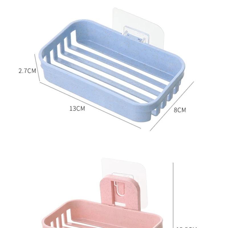 Creative Drain Rack Wall Hanging Multifunctional Soap Box High Quality PP Soap Rack Soap Container Punch-free Athroom Rack