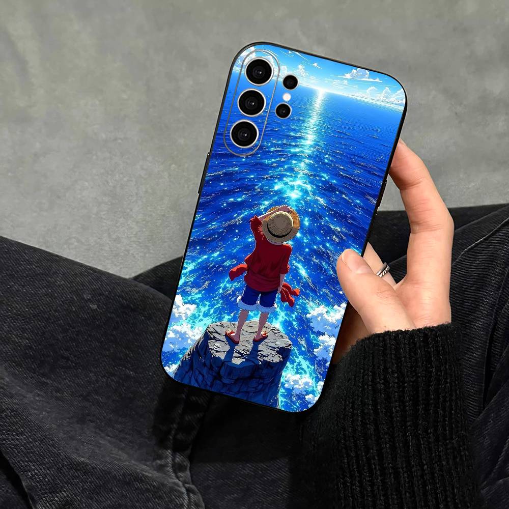 Straw Hat Luffy Eternal Legend Phone Case For Samsung S25,S24,S21,S22,S23,S30,Ultra,S20,Plus,Fe,Note,10,9,5G Black Cover