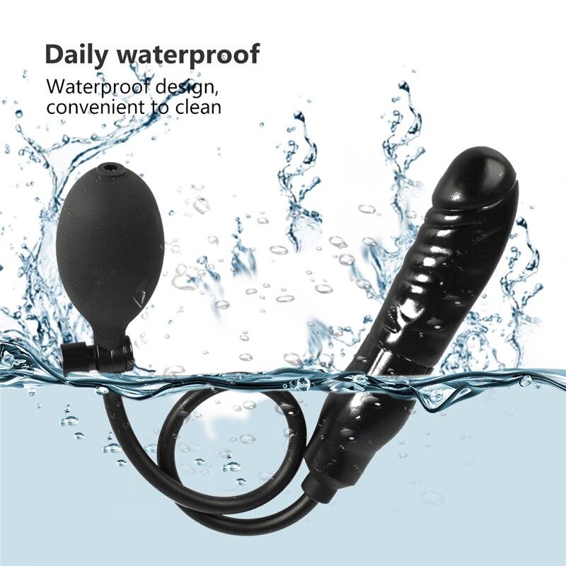 Anal Dilator Dildo Pump Inflatable Butt Plug Vaginal Stimulator Massager Air-filled Pump Sex Toy