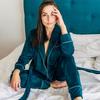 Womens Warm Fleece Pajama Set Long Sleeve Robe Lounge Wear Winter Home Comfort
