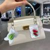Summer Korean Style Watermelon Keychain Sturdy Alloy Key Ring Cute Phone Charm Gift For Teens