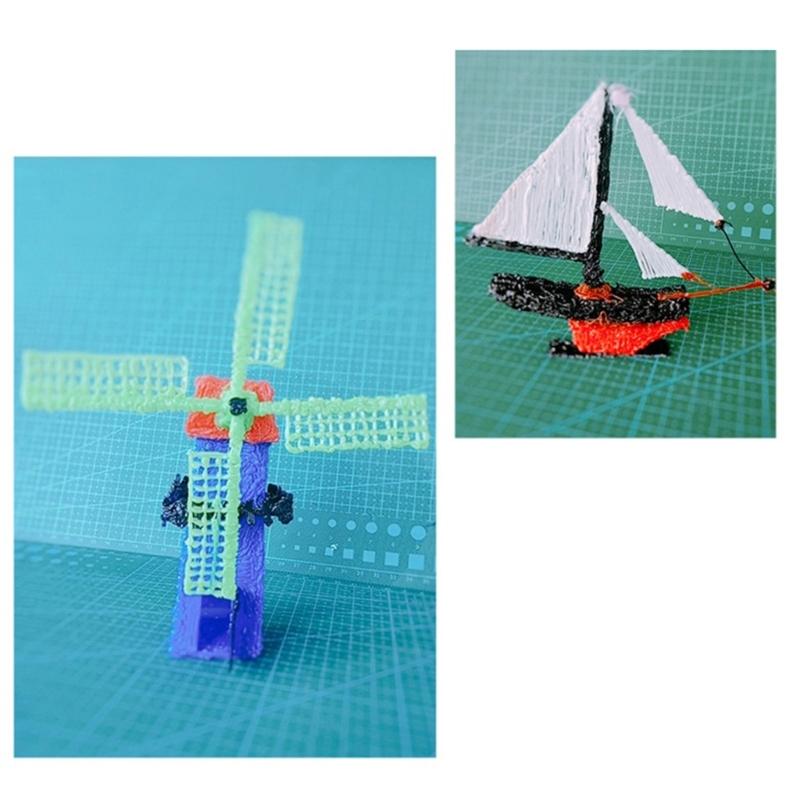 1.75mm Diameter PCL 3D Pen Filaments Random Color, Smooth Texture Filaments for Low Temperature 3D Printing Pen