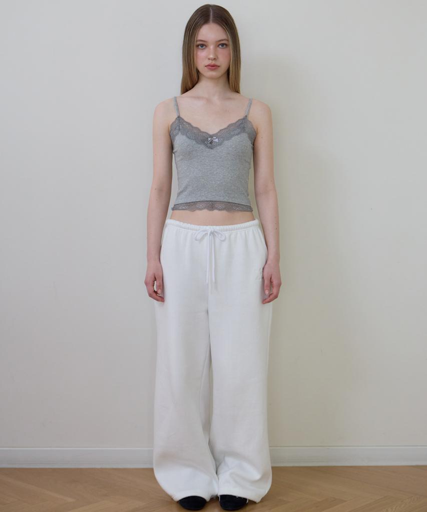 ROSEFRANTZ Lace Trim Sleeveless [Gray]
