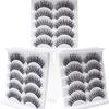 Yousheng 5 Pairs False Eyelashes All-match Natural Long 3D Mink Lashes Curling Fake Eye Lashes Makeup Tool for Party