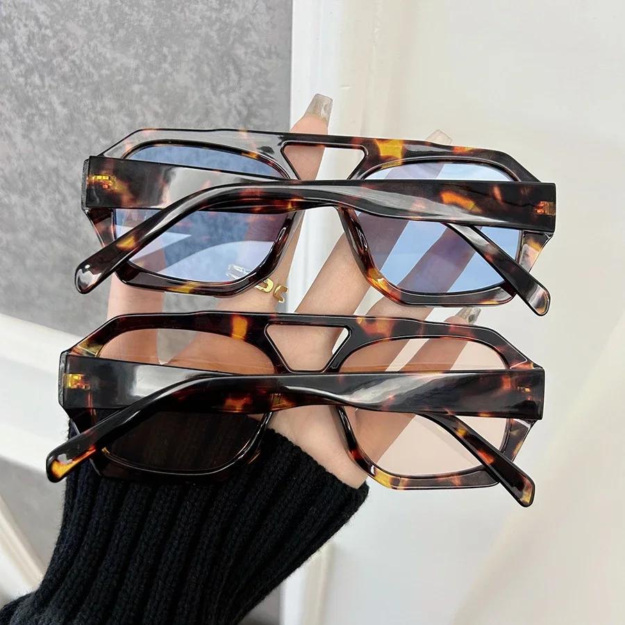 High Quality Designer Style Trendy Stylish Leopard Square Shaped Multi Colored Female Male Women Men Sun Glasses