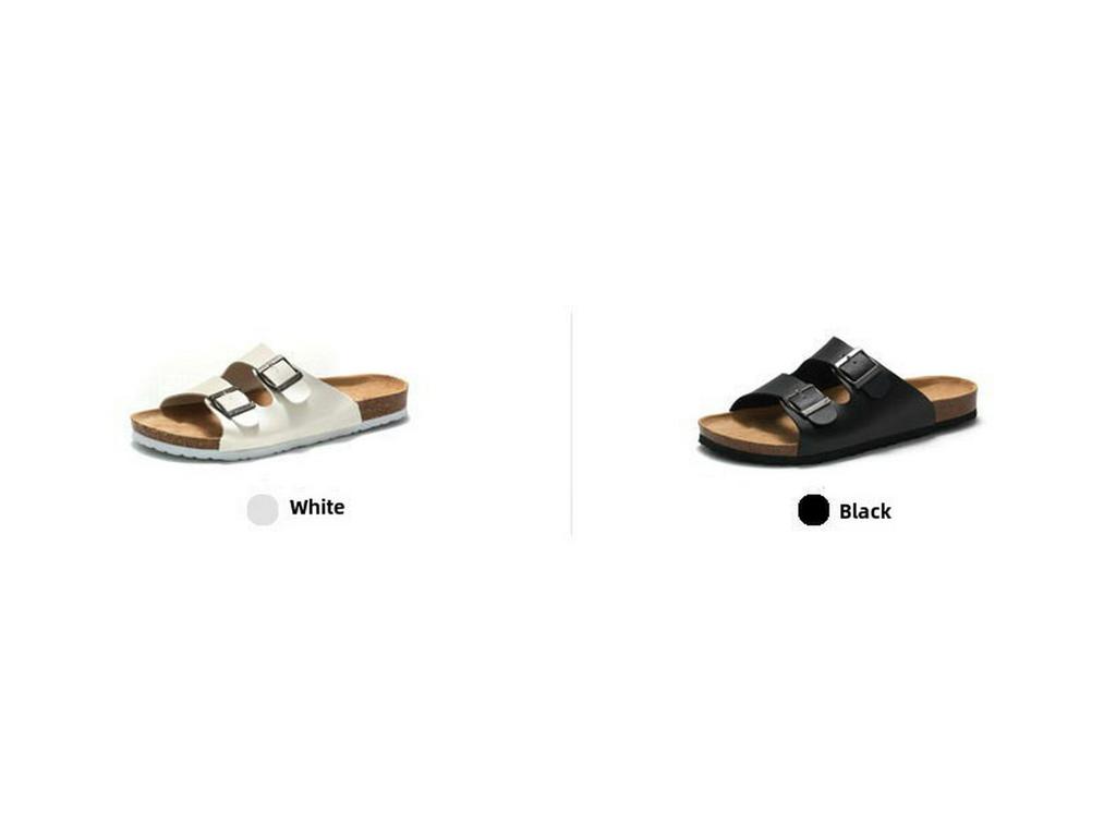 Korean Style Men's Cork Slippers: Trendy Summer Beach Flip-Flops & Casual Sandals