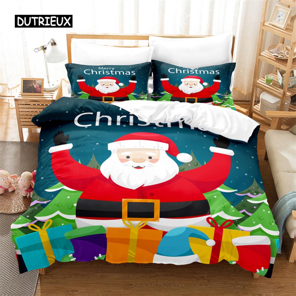 Father Christmas Bedding Set Duvet Cover Set 3d Bedding Digital Printing Bed Linen Queen Size Bedding Sets Fashion Design