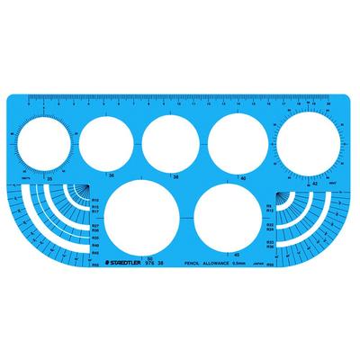 Staedtler Schablone Kreisumfang Lineal 1 Stück 976 38