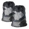 Saco para roupa suja em rede com cordão, saco de proteção para roupas, saco de arrumação para cortinas e roupas, saco de rede anti-entupimento