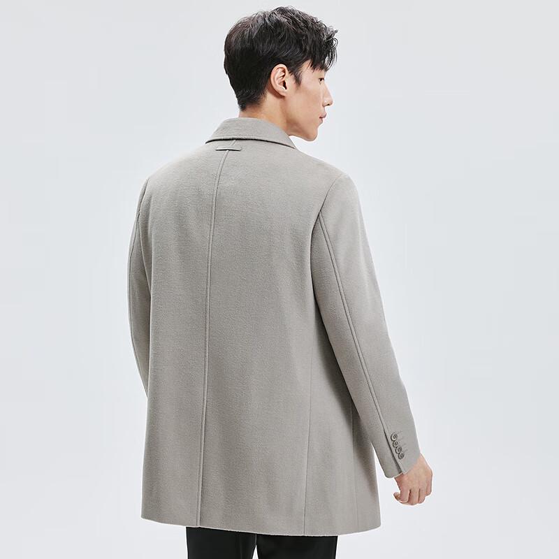 SEPTWOLVES Men's Wool Blend Lapel Overcoat