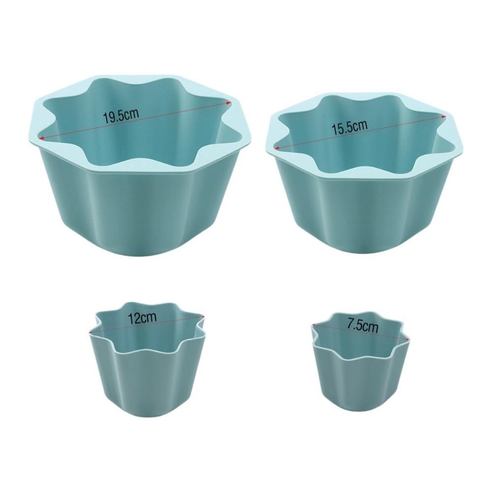 4PCS/SET Silicone Octagonal Cake Mold High Temperature Resistant Egg Tart Molds Kitchen синий