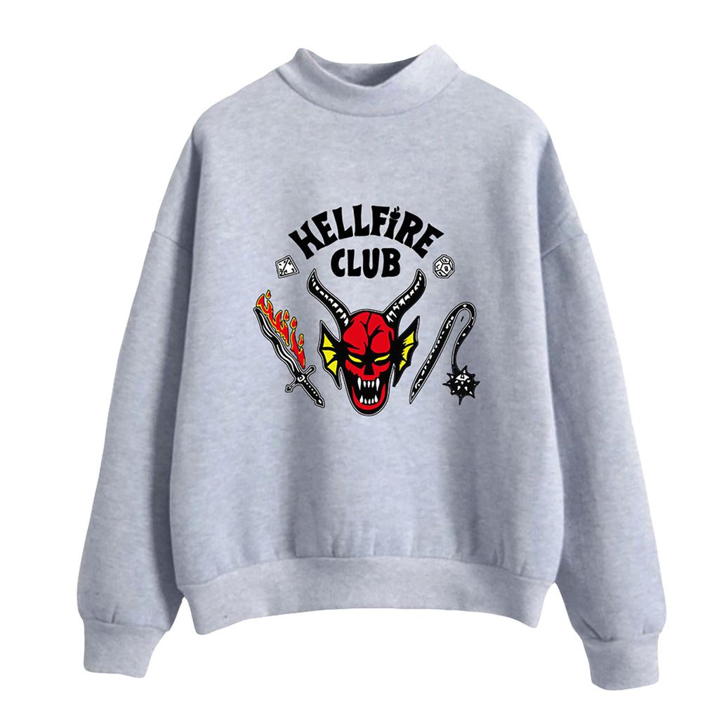 Stranger Thing S 4 Hellfire Club & Waffen Langarm-Oberteile für Männer