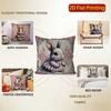 2D Cute Bunny Dress Pattern Cushion Covers Pattern Cushion Cover Suitable For Sofa Bedroom Car Pillow Cover