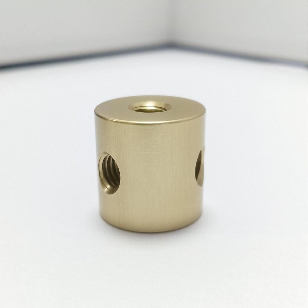 Aluminum Alloy Multi-Way Cylindrical Nut for Outdoor Folding Stool and Tent Ceiling Connection