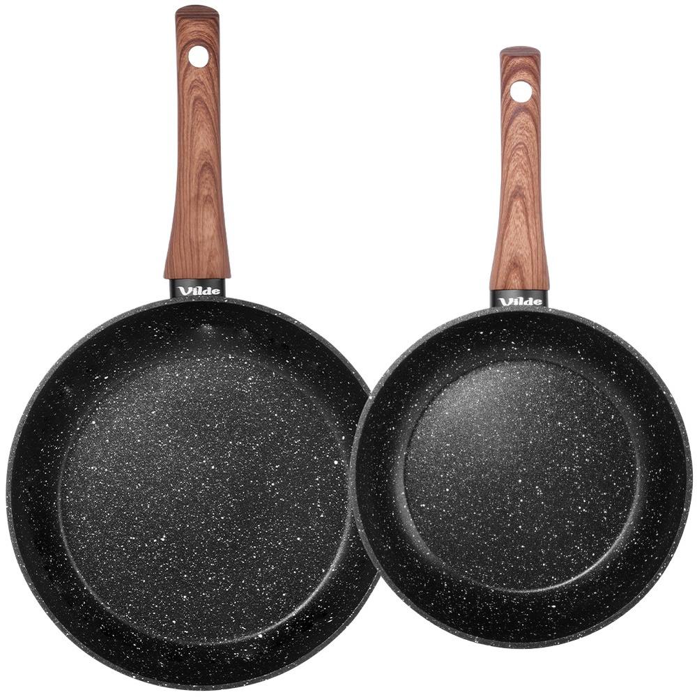 Black&Wood Granite Frying Pan Set 20/24 Cm 2 Pcs.
