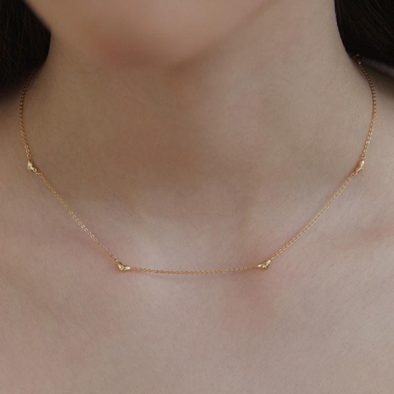 TATIANA (925 Silver) Petite Heart Link Necklace NZ2429