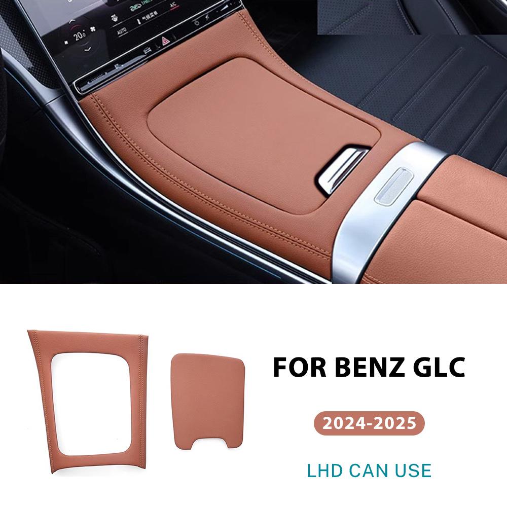 Für Mercedes Benz GLC Klasse X254 GLC260 GLC300 2025 2025 2025 Leder Mittelkonsole Panel Abdeckung Zierleiste Rahmen Innenraumzubehör