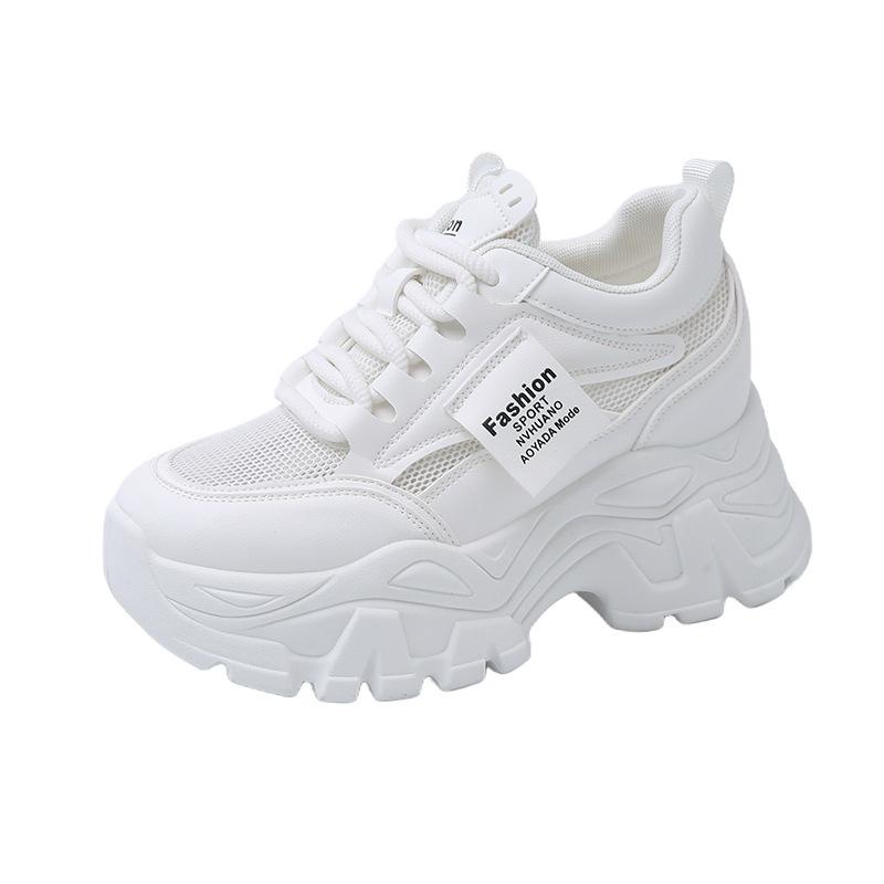 2025 new spring thick-soled inner height increase dad shoes women's small height sports shoes versatile and popular women's shoes