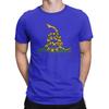 Novelty Don't Tread On Me Snake Flag T-Shirt Men Round Neck Cotton T Shirt Short Sleeve Tee Shirt Summer Tops