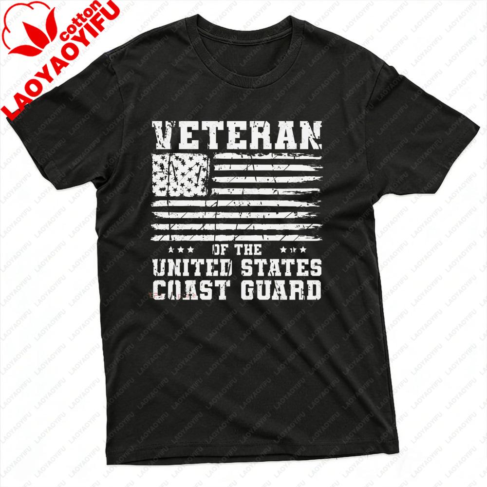 Veteran of The United States Coast Guard TShirt Streetwear Summer Tops Men Clothes Short Sleeved Unisex Round Neck Shirt S