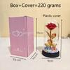Unending Flower Glass Lamp with Plastic Enclosure Night Light, Accompanied by a Bear Gift for Girlfriend on Valentine's Day
