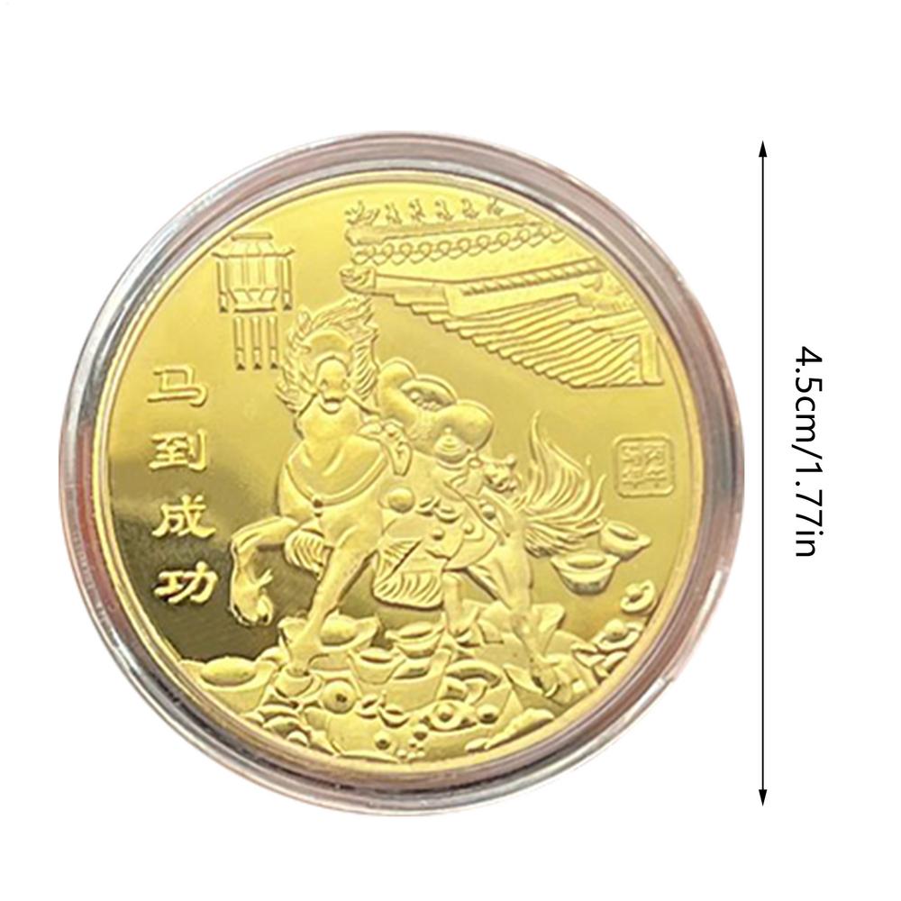 

2026 Year Of The Horse Souvenir Coin Chinese New Year Commemorative Coin Collectible Memorial Keepsake Souvenir For Family Men