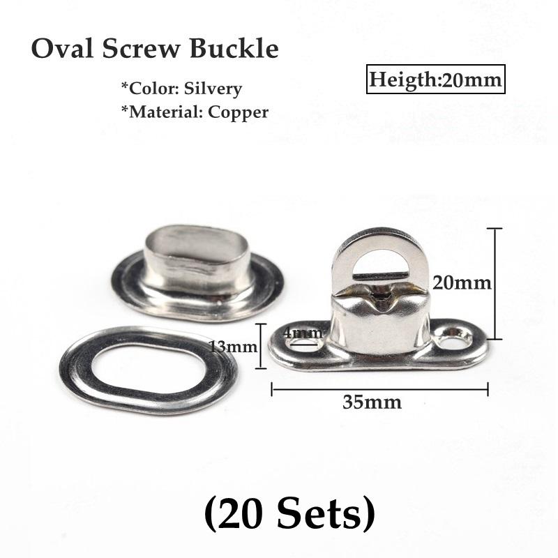 Tarpaulin Cover Garden Gazebo Vertical Screen Brass Oval Screw Buckle Brass Rotating Latch Installation Tools